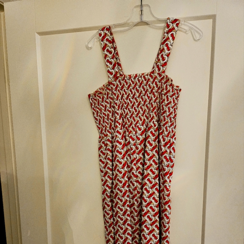 Red and White Patterned Dress